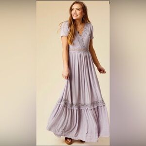 Pre owned Altar’d State maxi dress color Lavender SZ XS